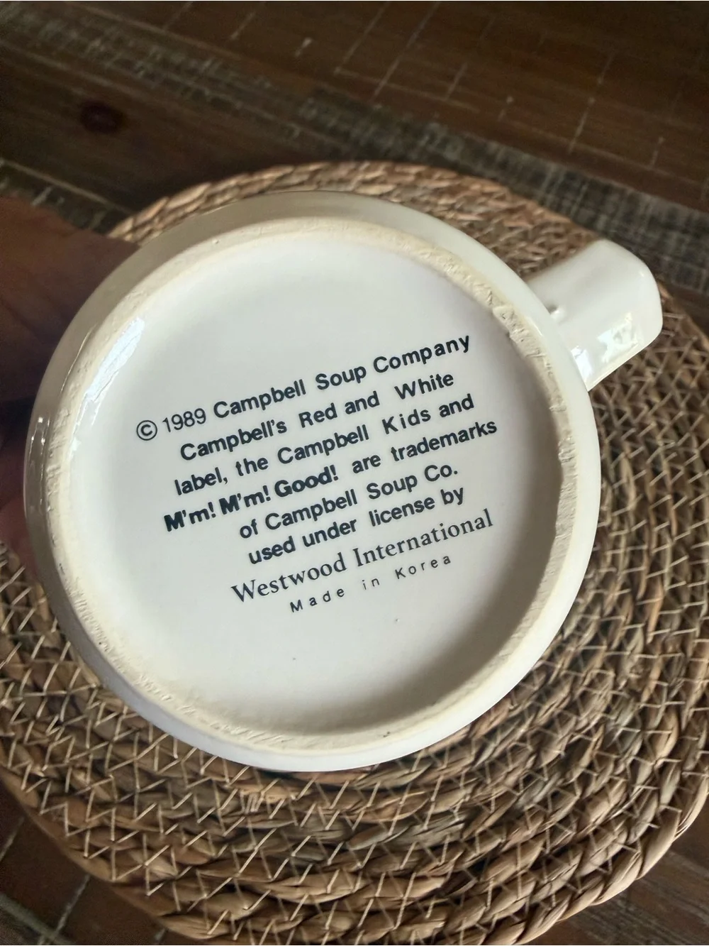 Vintage Campbell's Soup Kids Ceramic Mug 1989 Westwood M'm M'm Good 14oz